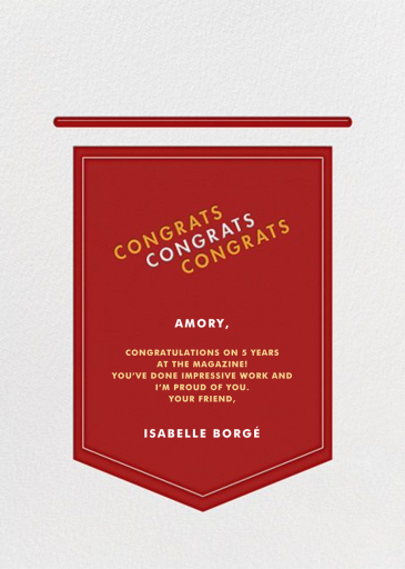 Leagues - Work Anniversary Card by Paperless Post - Back