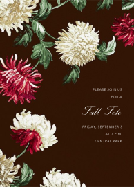 Chrysanthemum - Fall Party Invitation by Oscar de la Renta