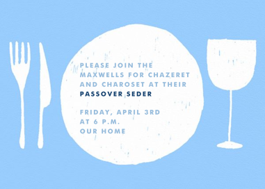 Place Setting - Passover Invitation by Paperless Post