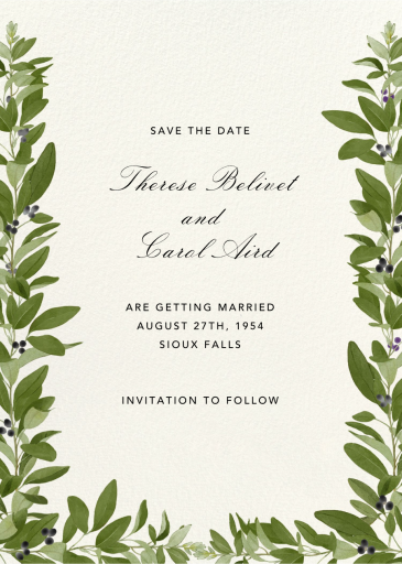 Lush Vines - Save the Date by Felix Doolittle