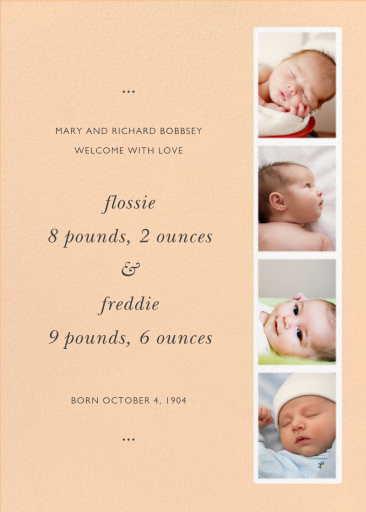Photo Booth - Birth Announcement by Paperless Post