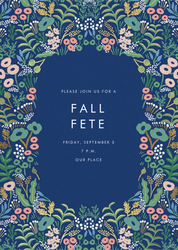 Floral Tapestry - Fall Party Invitation by Rifle Paper Co.