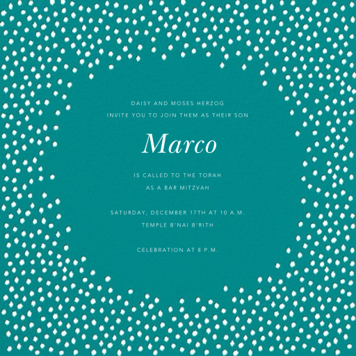 Ikat Dot Home - Bar & Bat Mitzvah Invitation by Oscar de la Renta