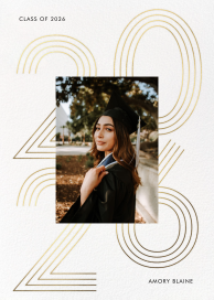 Lined Up (Photo) - Graduation Party Invitation by Paperless Post