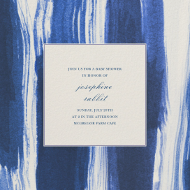 Brushstroke - Baby Shower Invitation by Oscar de la Renta