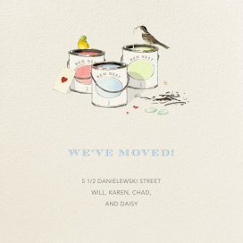 Paint Samples - Moving Announcement by Felix Doolittle