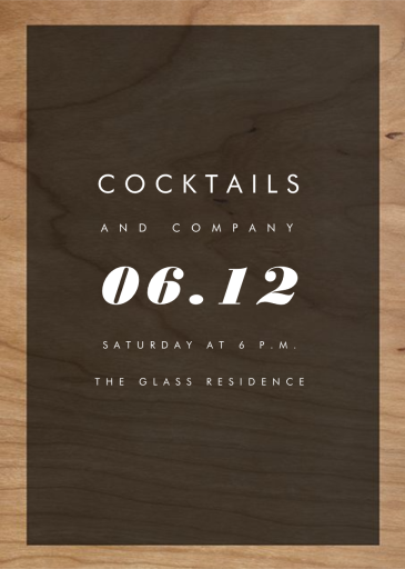 Wood Grain Color Block by Paperless Post