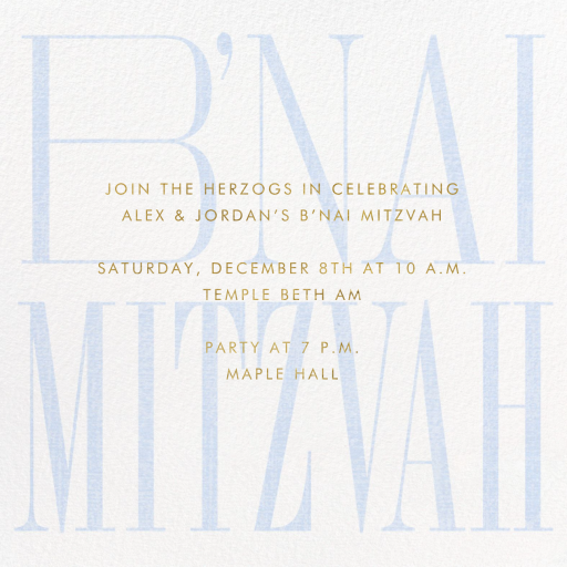 Mitzvah Type - Bar & Bat Mitzvah Invitation by Paperless Post