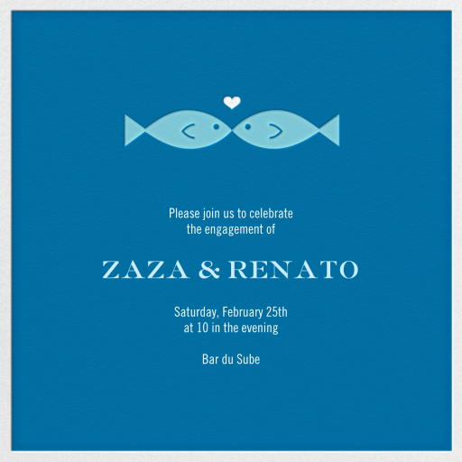 Fish Kiss - Save the Date by Jonathan Adler