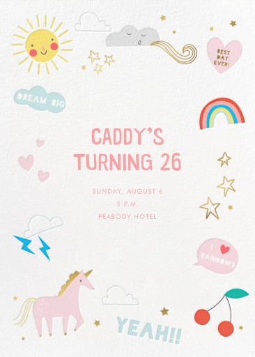 Unicorn Dreams - Birthday Invitation by Meri Meri