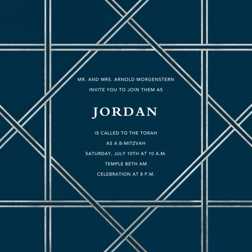 Southampton (New) - Bar & Bat Mitzvah Invitation by Jonathan Adler