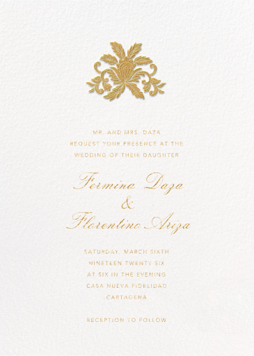 Leaf Lace II - Printable Invitation by Oscar de la Renta