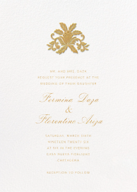 Leaf Lace II - Wedding Invitation by Oscar de la Renta