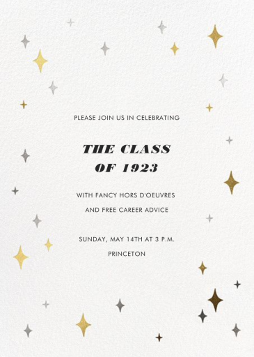 Space Age Stars Photo - Party Invitation by Paperless Post - Back