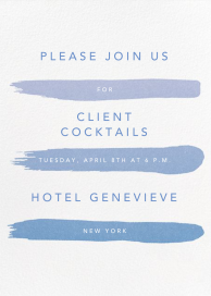 Gradient Brush Strokes - Dining & Drinks Invitation by Paperless Post
