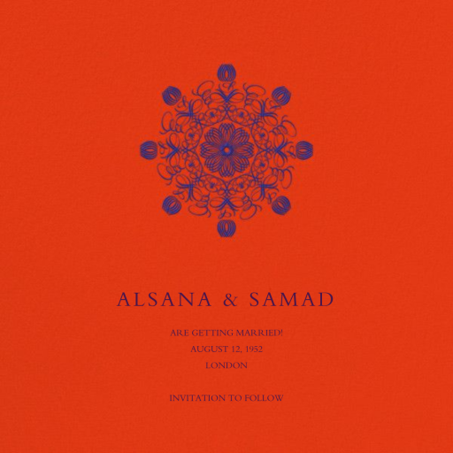 Kolam (Save the Date) - Invitation by Bernard Maisner