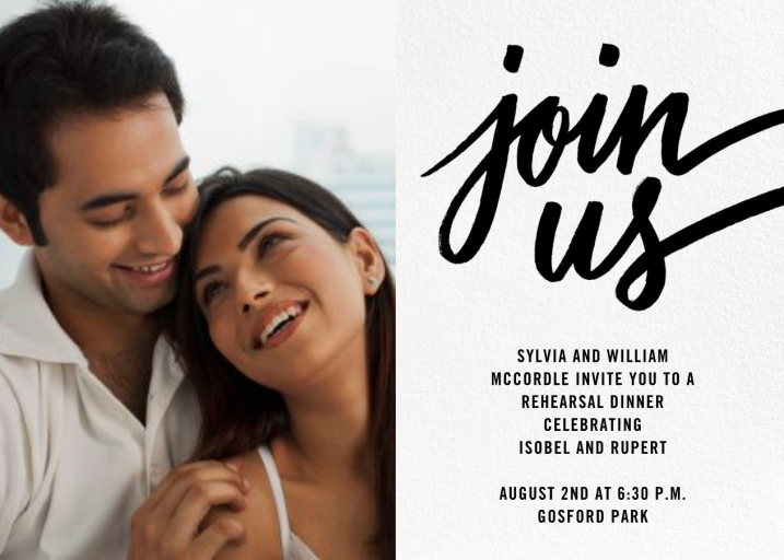 Horizontal Split Photo - Rehearsal Dinner Invitation by Paperless Post