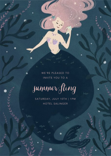 Mermaid Hideaway - Pool Party Invitation by Paperless Post