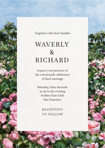 Garden Whimsy - Invitation by Oscar de la Renta