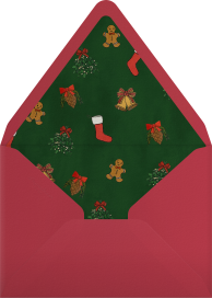 Holiday Icons Framed Invitation Envelope