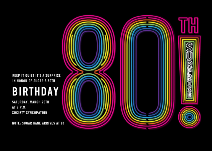 Neon Exclamation Surprise - Invitation by Paperless Post