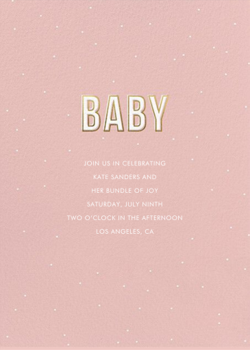 Gold Outline Block Lettering by Sugar Paper