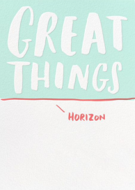 On the Horizon - Business Greeting Card by Hello!Lucky