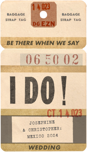 Tag Along - I Do - Invitation by Annie Atkins