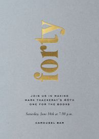 40th Birthday Invitation Templates