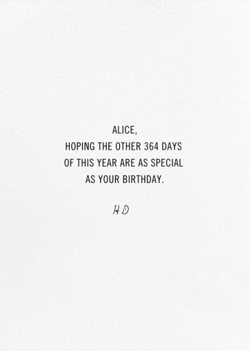 Birthday Whispers (Anna Emilia Laitinen) - Birthday Card by Red Cap Cards - Back