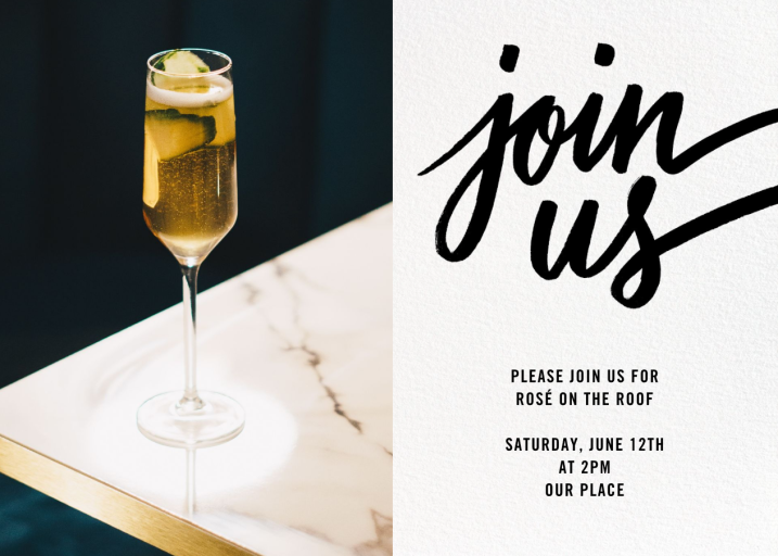 Horizontal Split Photo - Cocktail Party Invitation by Paperless Post
