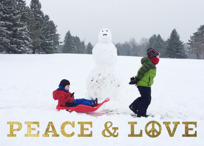 Peace and Love - New Year's Card by Jonathan Adler