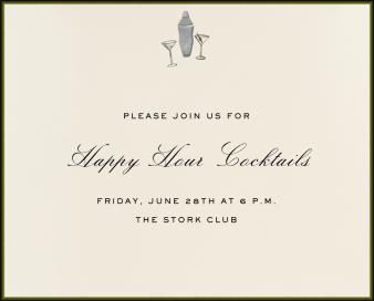 Mini Cocktail Set - Happy Hour Invitation by Paperless Post