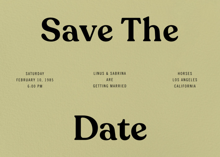 Rule of Thirds - Save the Date by Goods Gang