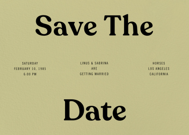 Rule of Thirds - Save the Date by Goods Gang
