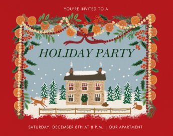 Winter Forest Cottage Invitation