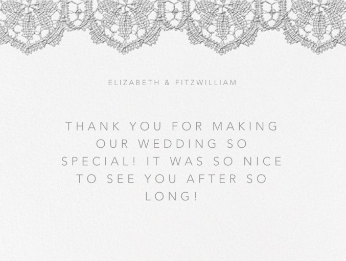 Antique Lace (Thank You) - Stationery by Oscar de la Renta