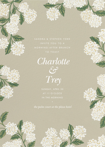 Framed Hydrangea - Wedding Weekend Invitation by Rifle Paper Co.
