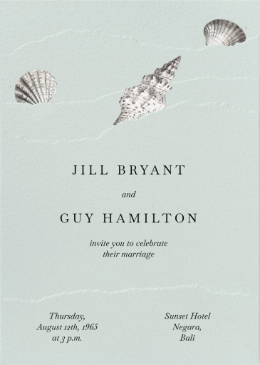 Waves and Seashells - Wedding Invitation by Paperless Post
