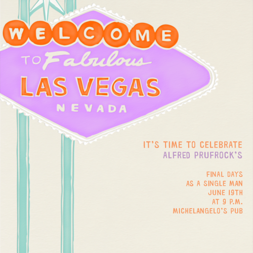 Vegas Welcome - Bachelor Party Invitation by Paperless Post