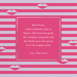 Sealed Lips - Thank You Card by kate spade new york