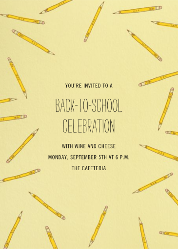 Scattered Pencils - School Event Invitation by Paperless Post