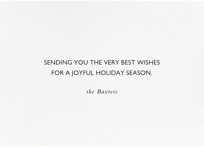 Stenciled Text Overlay (Photo) - Holiday Card by Paperless Post - Back