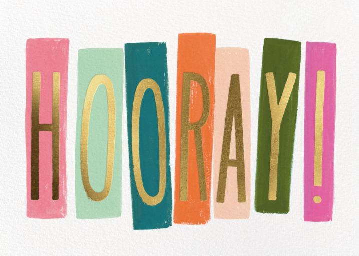Colorblock Hooray - Birthday Card by Rifle Paper Co.