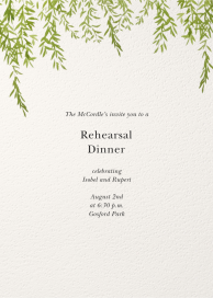Willow Tree - Rehearsal Dinner Invitation by Felix Doolittle