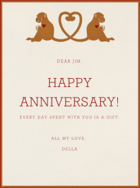 Monkey Love - Anniversary Card by Paperless Post