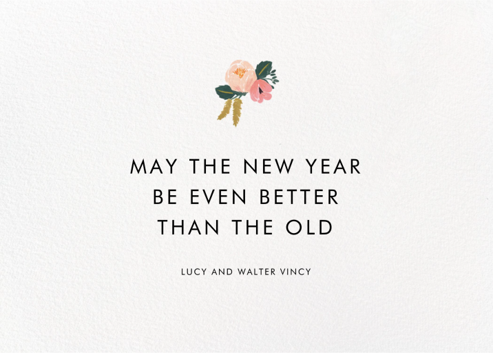 Floral 2021 Year Card - Back