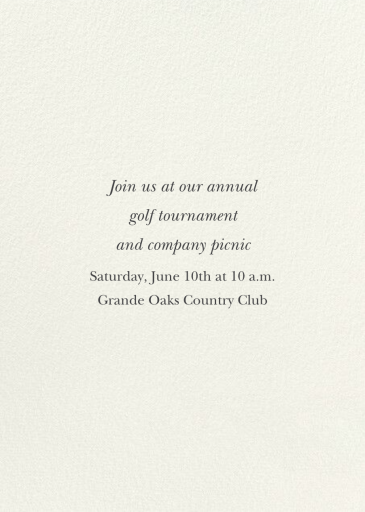 Dad’s Chair - Sports Invitation by Felix Doolittle - Back