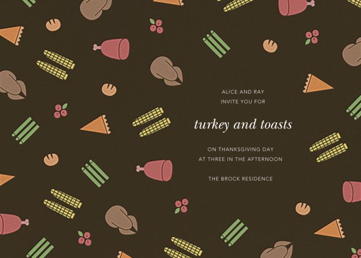 Turkey Ditsy - Thanksgiving Invitation by Paperless Post