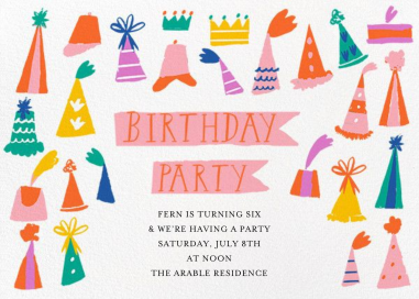 Hats on Parade - Birthday Invitation by Mr. Boddington's Studio